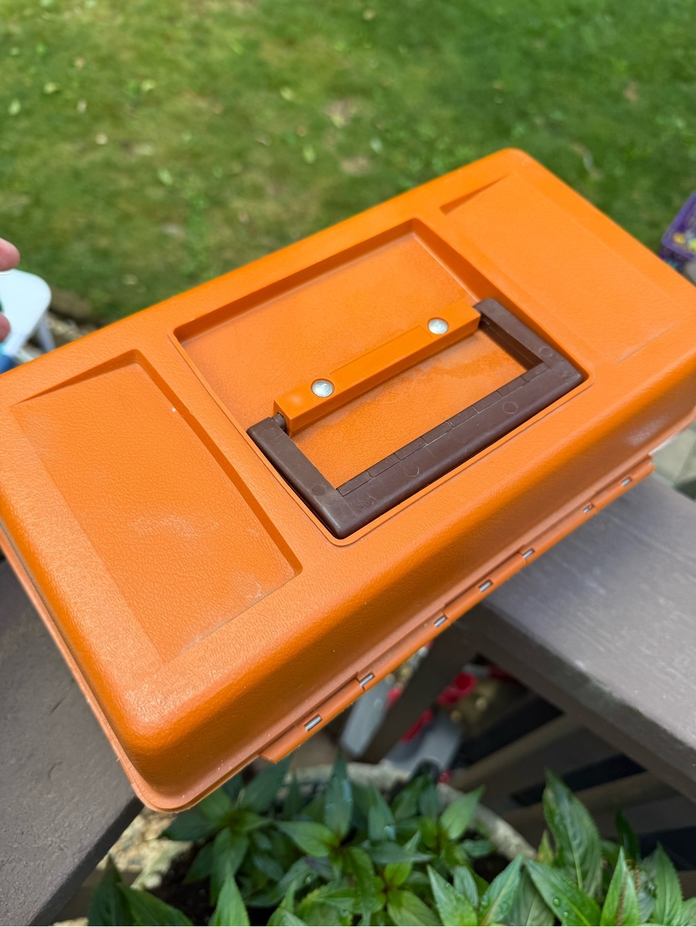 Vintage Fenwick Woodstream 1050 Tackle Box Orange, 2 Trays, 15 Comp - Picture 8 of 11
